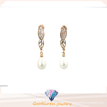 2016 Boucles d&#39;oreilles en perles blanches authentiques de nouvelle qualité pour femmes E6353